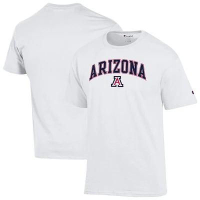 T-shirt blanc avec logo Arch Over des Wildcats de l'Arizona pour homme