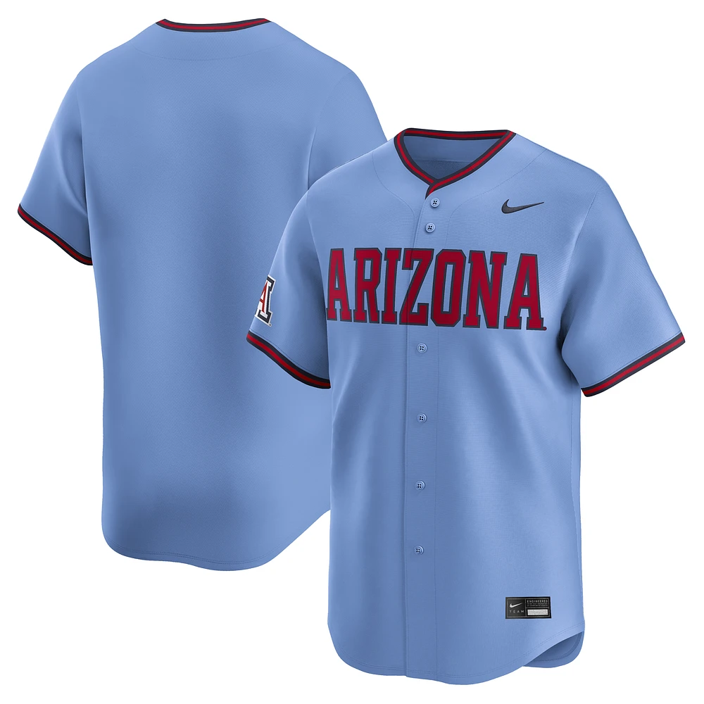 Maillot Nike bleu clair Arizona Wildcats Limited Home Wordmark pour homme