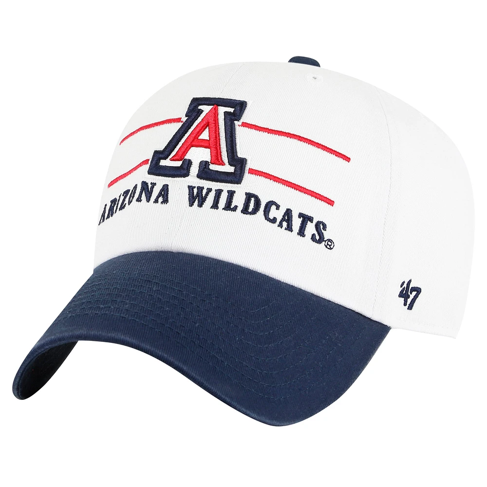 Casquette ajustable Arizona Wildcats Gridiron Clean Up blanche pour homme '47