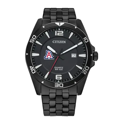 Arizona Wildcats Citizen Quartz Black-Tone Stainless Steel Watch