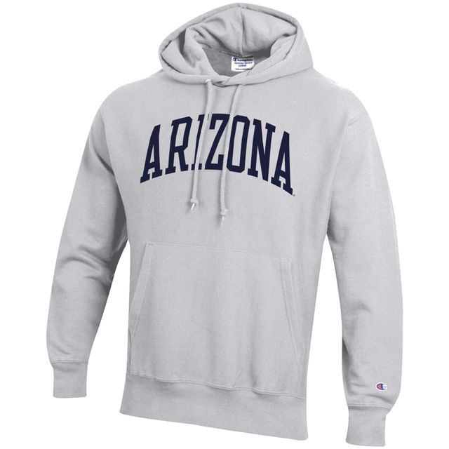 Chandail à capuchon armure inversée Team Arizona Wildcats Champion gris chiné pour hommes