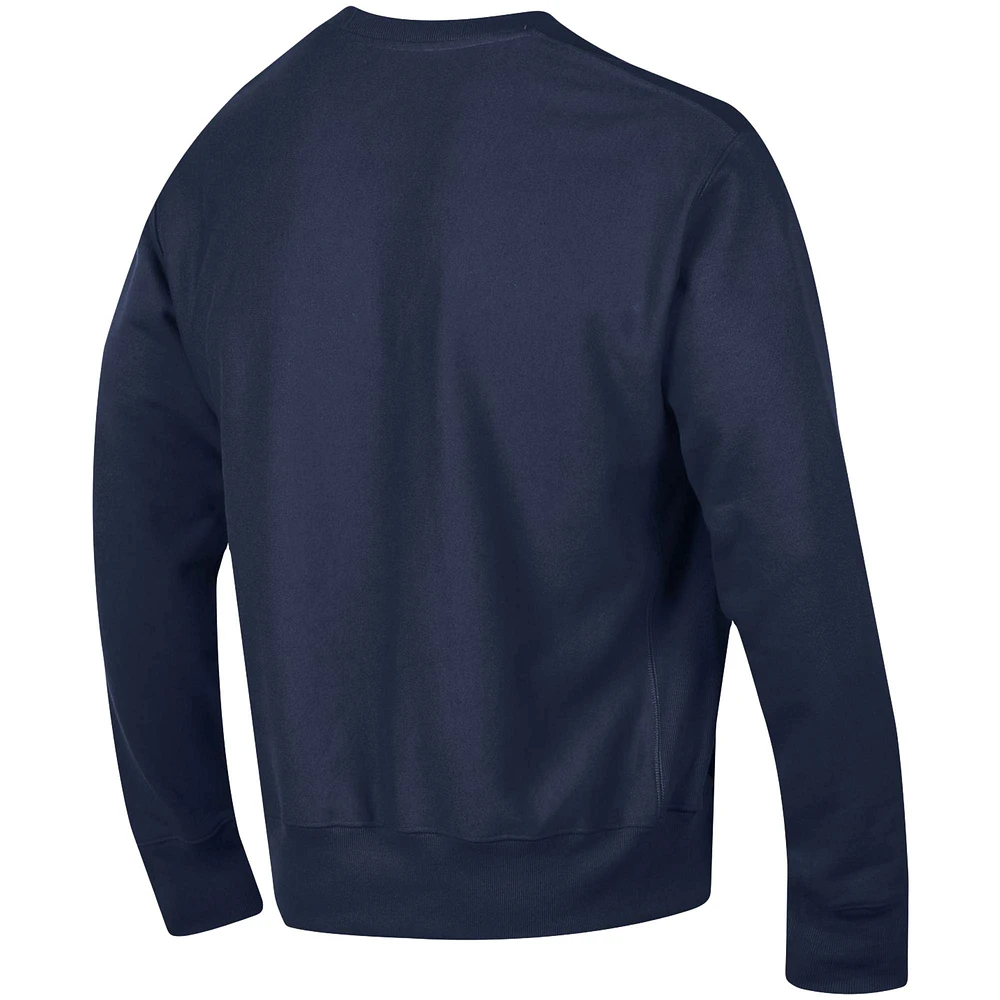 Men's Champion Navy Arizona Wildcats Arch Reverse Weave Pullover Sweatshirt