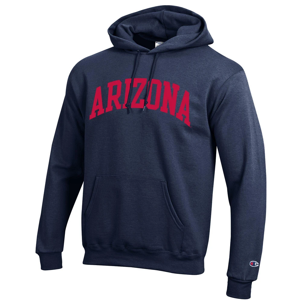 Men's Champion  Navy Arizona Wildcats Basic Arch Fleece Pullover Hoodie