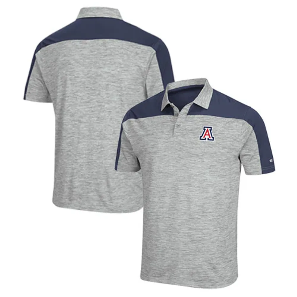 Men's Colosseum Heather Gray Arizona Wildcats Chamberlain Polo