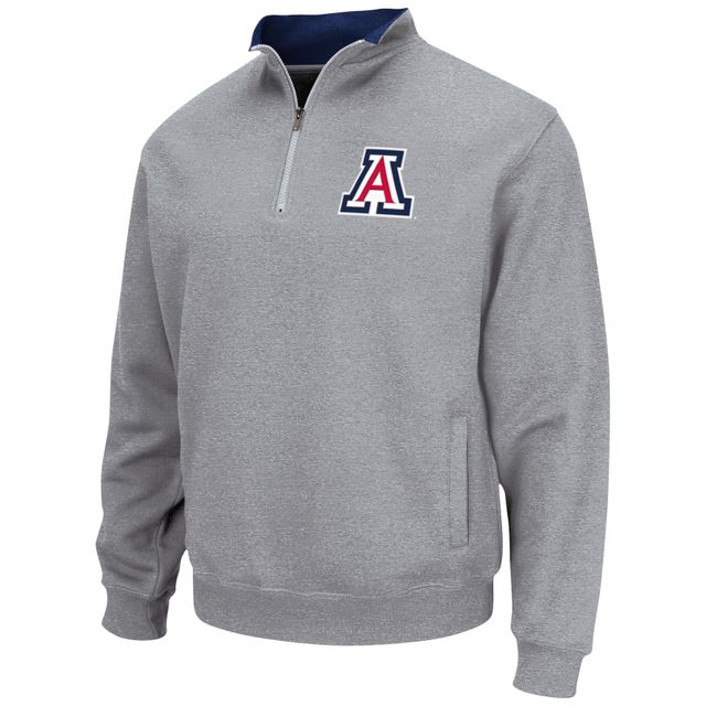 Veste Colosseum Heathered Grey Arizona Wildcats Tortugas Team Logo Quarter-Zip Jacket pour homme