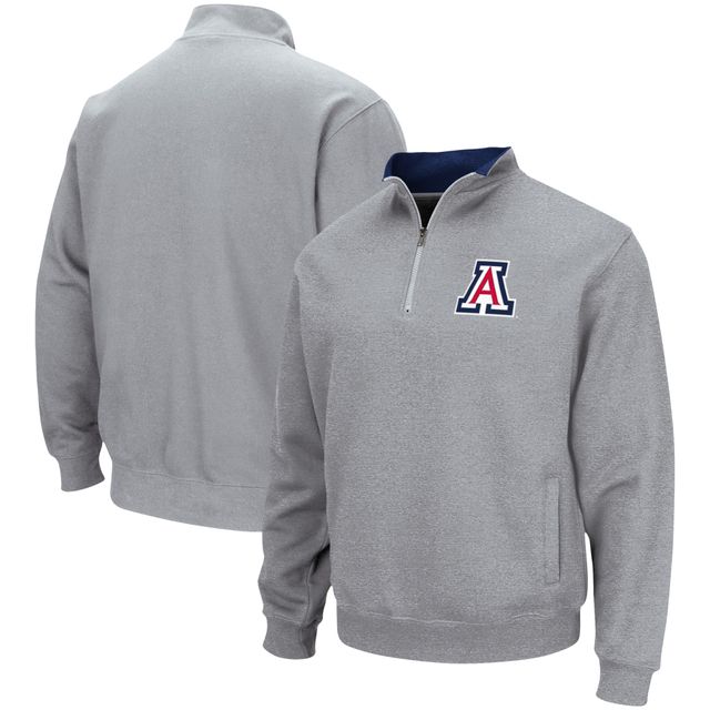 Veste Colosseum Heathered Grey Arizona Wildcats Tortugas Team Logo Quarter-Zip Jacket pour homme