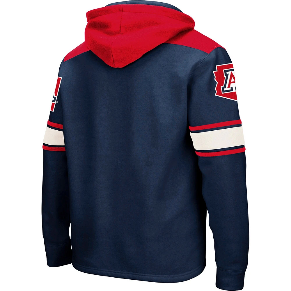 Sweat à capuche lacets Colosseum Navy Arizona Wildcats 2.0 pour hommes