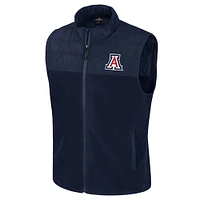 Men's Colosseum  Navy Arizona Wildcats Block The Sun Full-Zip Vest