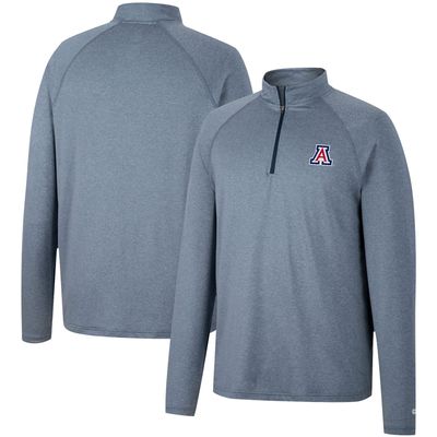 Men's Colosseum Navy Arizona Wildcats Earth First Raglan Quarter-Zip Windshirt