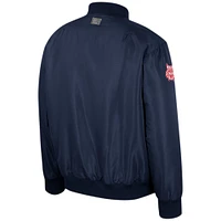 Blouson aviateur entièrement zippé Colosseum bleu marine pour hommes des Wildcats de l'Arizona