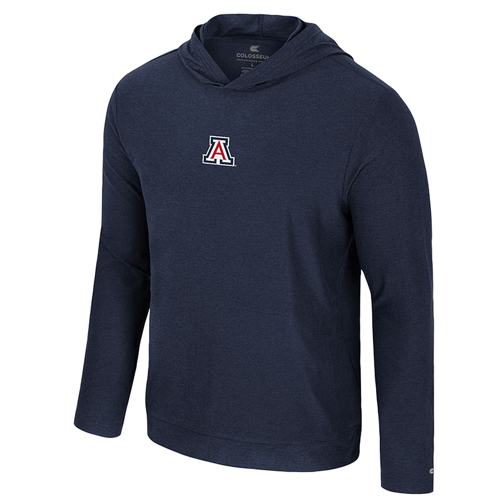 Men's Colosseum Navy Arizona Wildcats Long Sleeve T-Shirt Hoodie