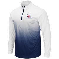 Men's Colosseum Navy Arizona Wildcats Magic Team Logo Quarter-Zip Jacket