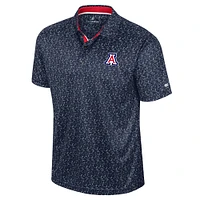 Men's Colosseum Navy Arizona Wildcats Sublimated Golf Polo