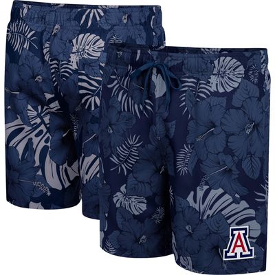 Men's Colosseum Navy Arizona Wildcats The Dude Swim Shorts