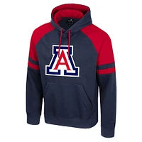 Men's Colosseum  Navy Arizona Wildcats Todd Raglan Pullover Hoodie