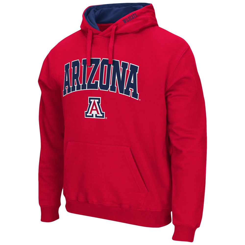 Men's Colosseum Arizona Wildcats Arch & Logo 3.0 Pullover Hoodie