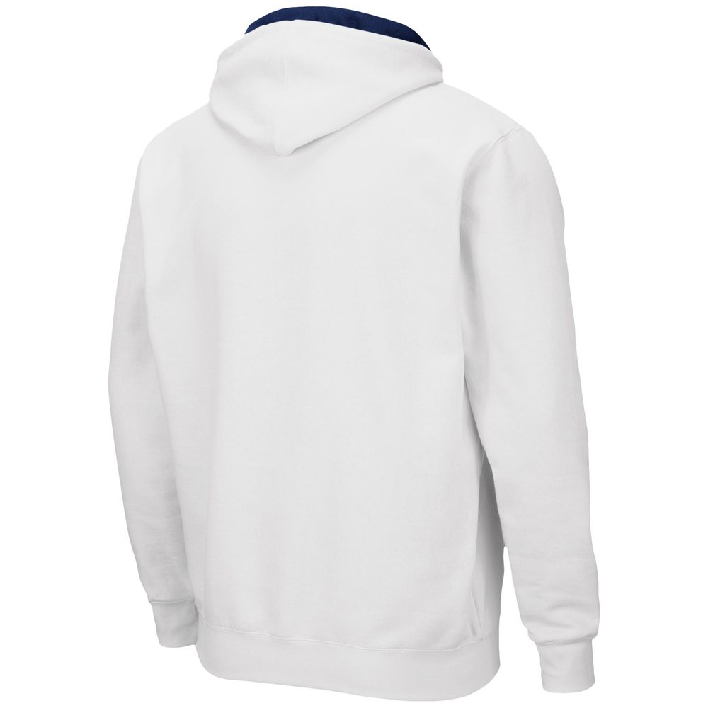 Men's Colosseum White Arizona Wildcats Arch & Logo 3.0 Full-Zip Hoodie