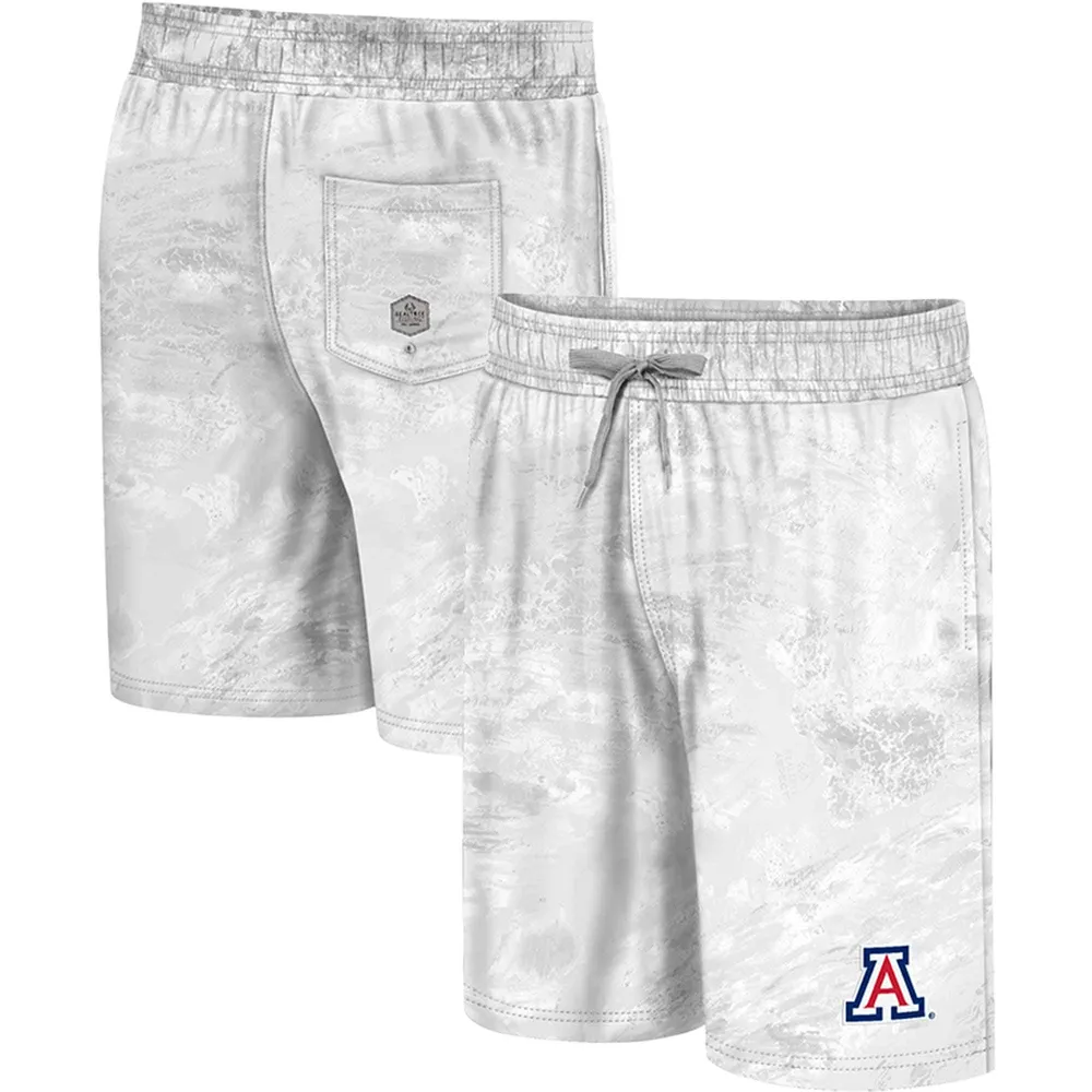 Men's Colosseum White Arizona Wildcats Realtree Aspect Ohana Swim Shorts