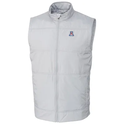 Arizona Wildcats Cutter & Buck Stealth Full-Zip Vest - Silver