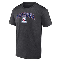 T-shirt pour hommes Fanatics Heather Charcoal Arizona Wildcats Campus