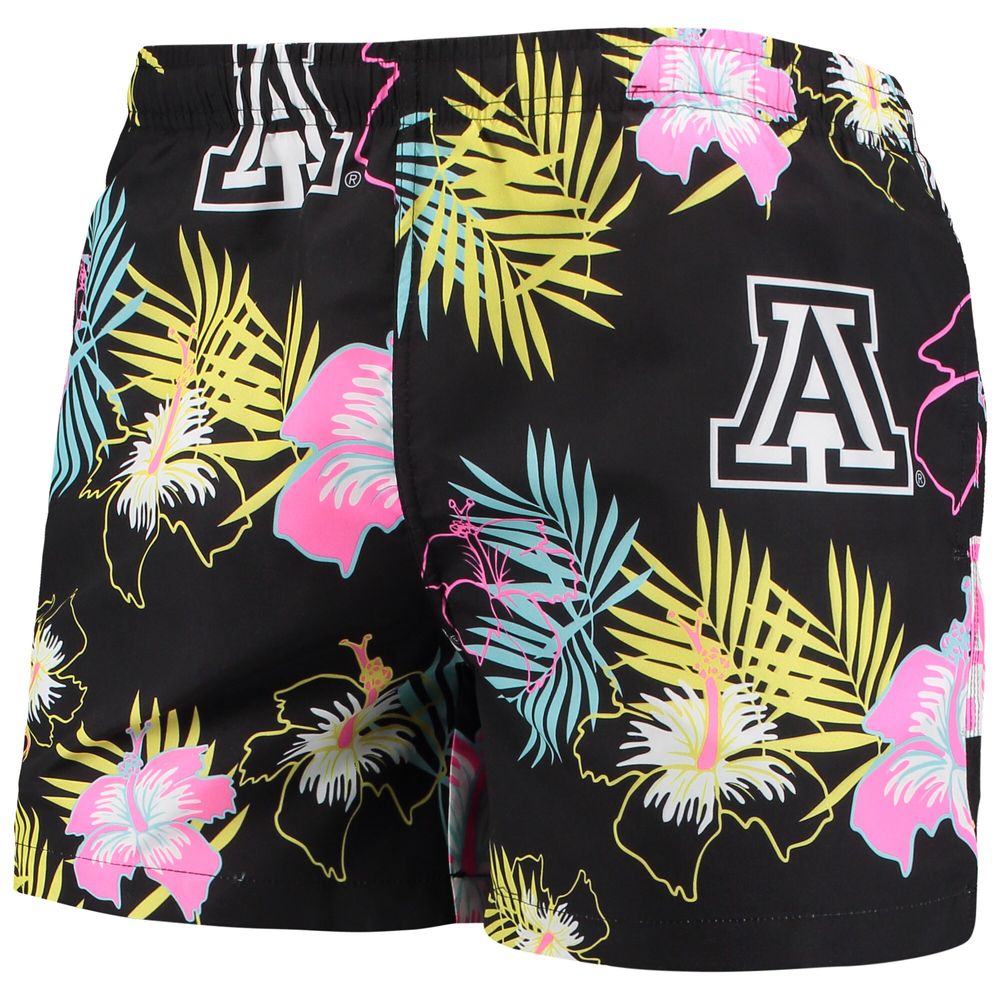 Men's FOCO Black Arizona Wildcats Neon Floral Swim Trunks