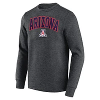 Men's Heather Charcoal Arizona Wildcats Basic Arch T-Shirt