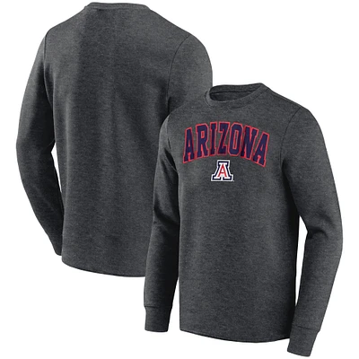 Men's Heather Charcoal Arizona Wildcats Basic Arch T-Shirt