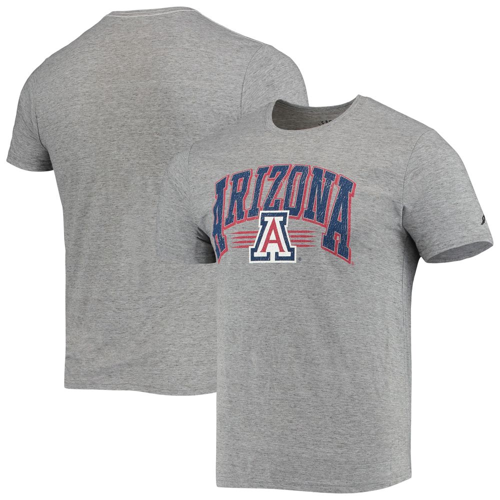 Men's League Collegiate Wear Heathered Gray Arizona Wildcats Upperclassman Reclaim Recycled Jersey T-Shirt