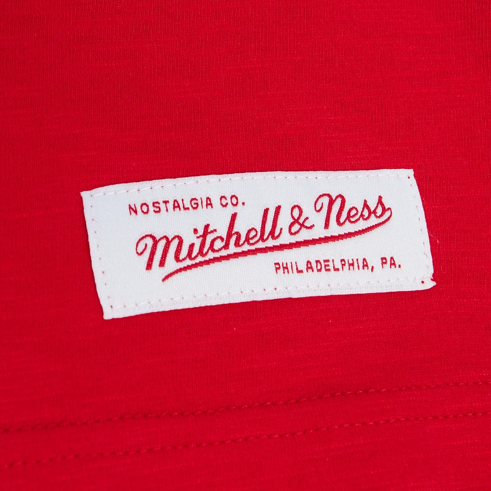 T-shirt rouge à manches longues raglan flammé légendaire des Wildcats de l'Arizona Mitchell & Ness pour hommes