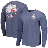 Men's Navy Arizona Wildcats Circle Campus Scene Long Sleeve T-Shirt