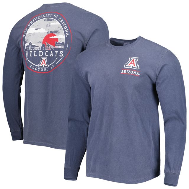 T-shirt à manches longues pour homme bleu marine Arizona Wildcats Circle Campus Scene