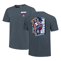 T-shirt bleu marine pour homme, motif mascotte Dunk des Wildcats de l'Arizona