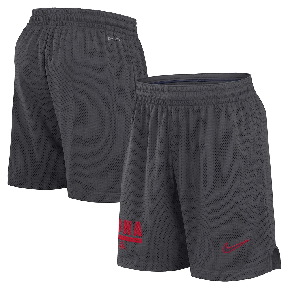 Short Nike Anthracite Arizona Wildcats 2024 Sideline Performance Mesh pour homme