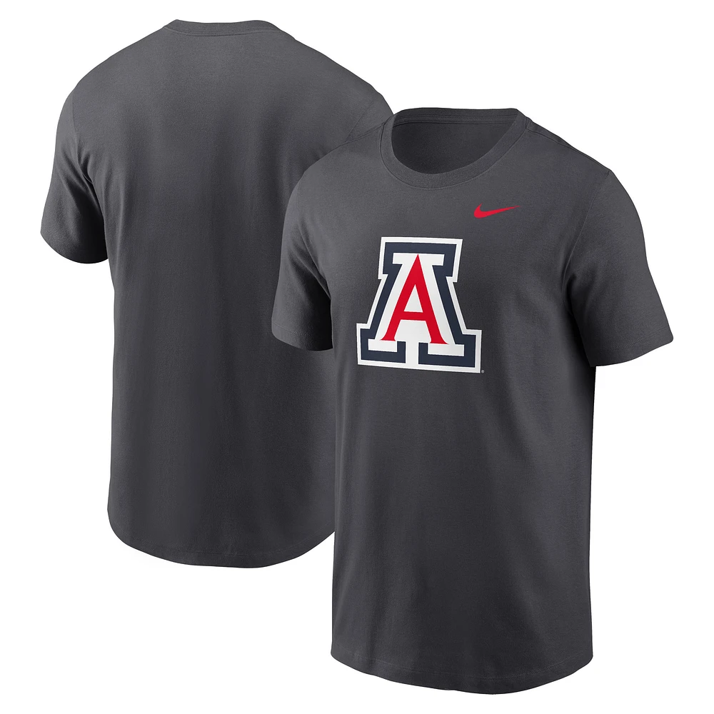 T-shirt Nike Anthracite pour homme avec logo Evergreen Primetime des Arizona Wildcats