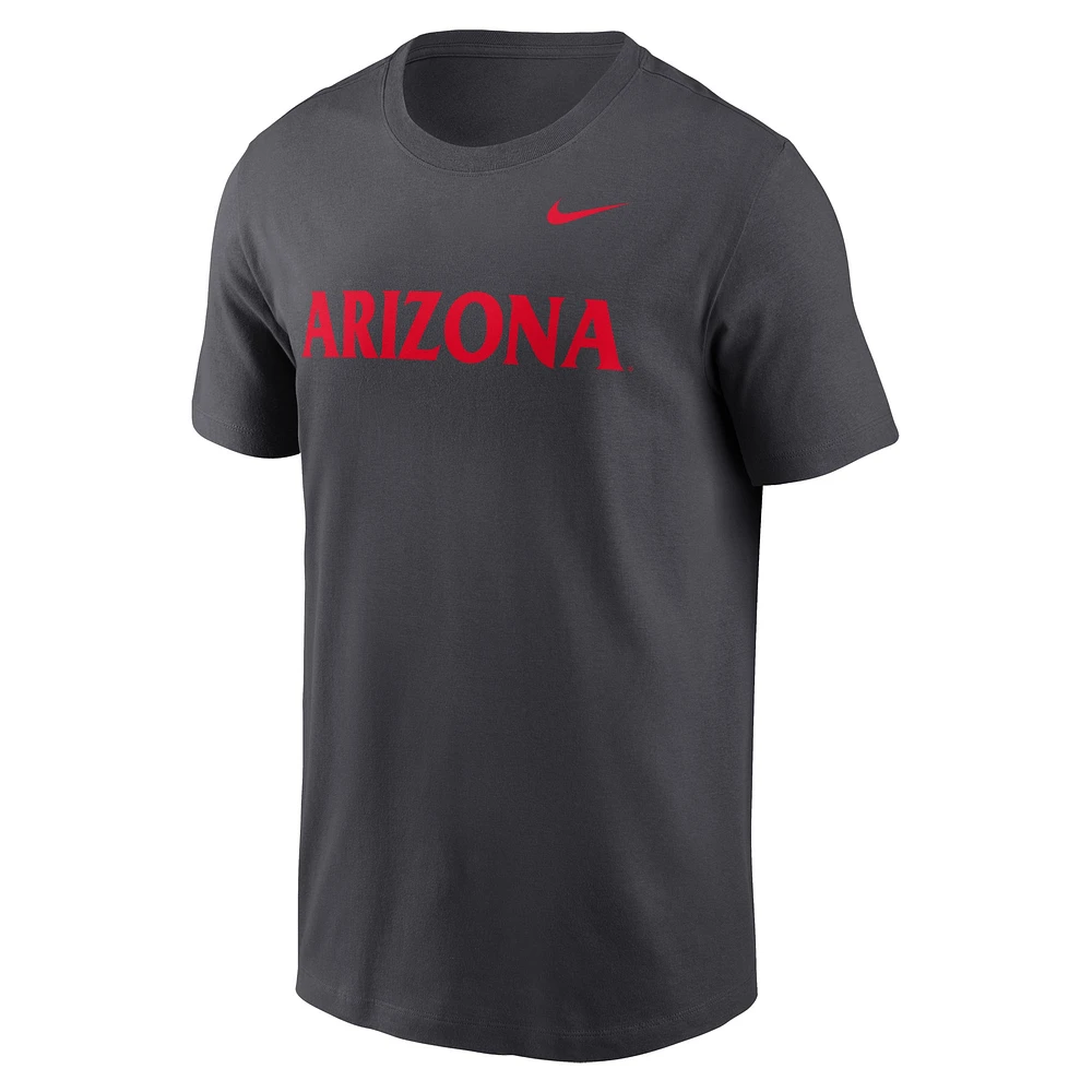 T-shirt Nike anthracite Arizona Wildcats Primetime Wordmark pour homme