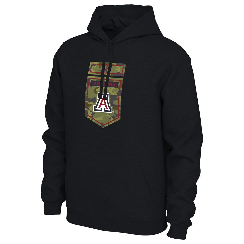 Men's Nike Black Arizona Wildcats Veterans Camo Pullover Hoodie