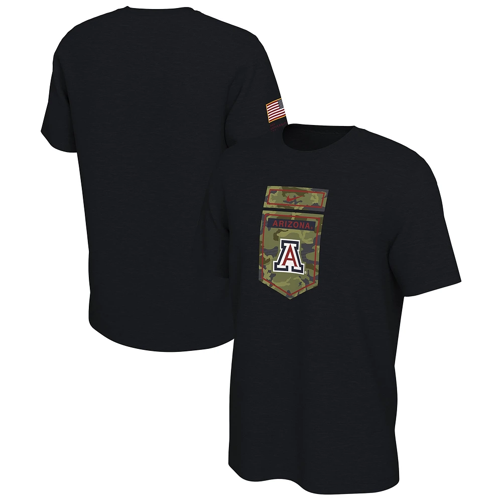 Men's Nike Black Arizona Wildcats Veterans Camo T-Shirt