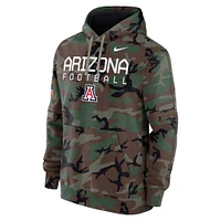 Men's Nike  Camo Arizona Wildcats 2024 Military Appreciation Club Fleece Pullover Hoodie