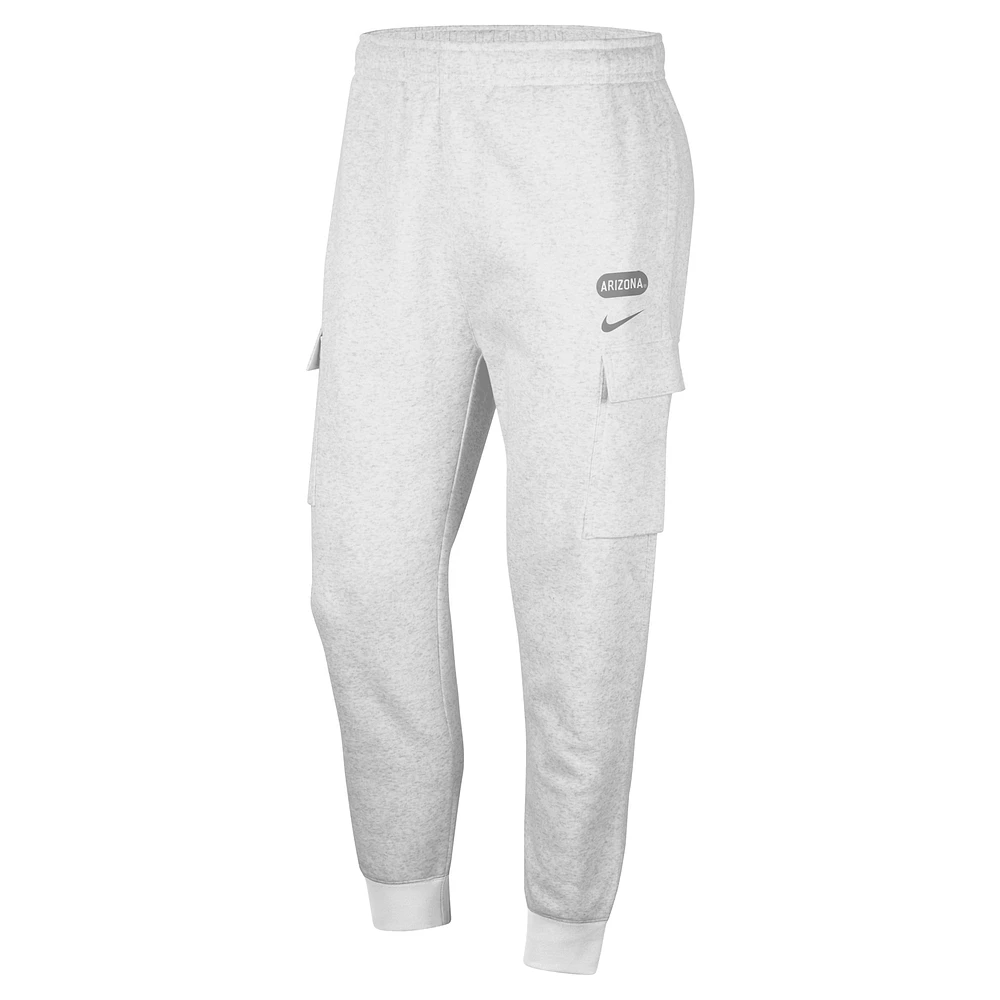 Men's Nike Heather Gray Arizona Wildcats Club Cargo Jogger Pants