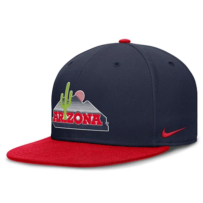 Casquette Nike Primetime Performance bicolore bleu marine/rouge Arizona Wildcats pour homme