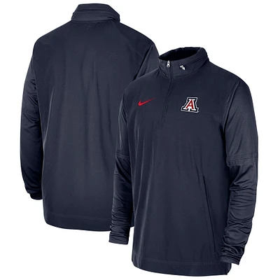 Men's Nike Navy Arizona Wildcats 2023 Coach Half-Zip Hooded Jacket