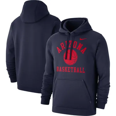 Arizona Wildcats Nike Basketball Club Fleece Pullover Hoodie - Navy
