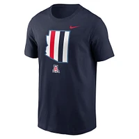 T-shirt Nike bleu marine Arizona Wildcats Campus State Shape pour homme