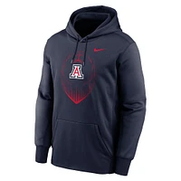 Sweat à capuche Nike bleu marine Arizona Wildcats Icon Football Performance pour homme