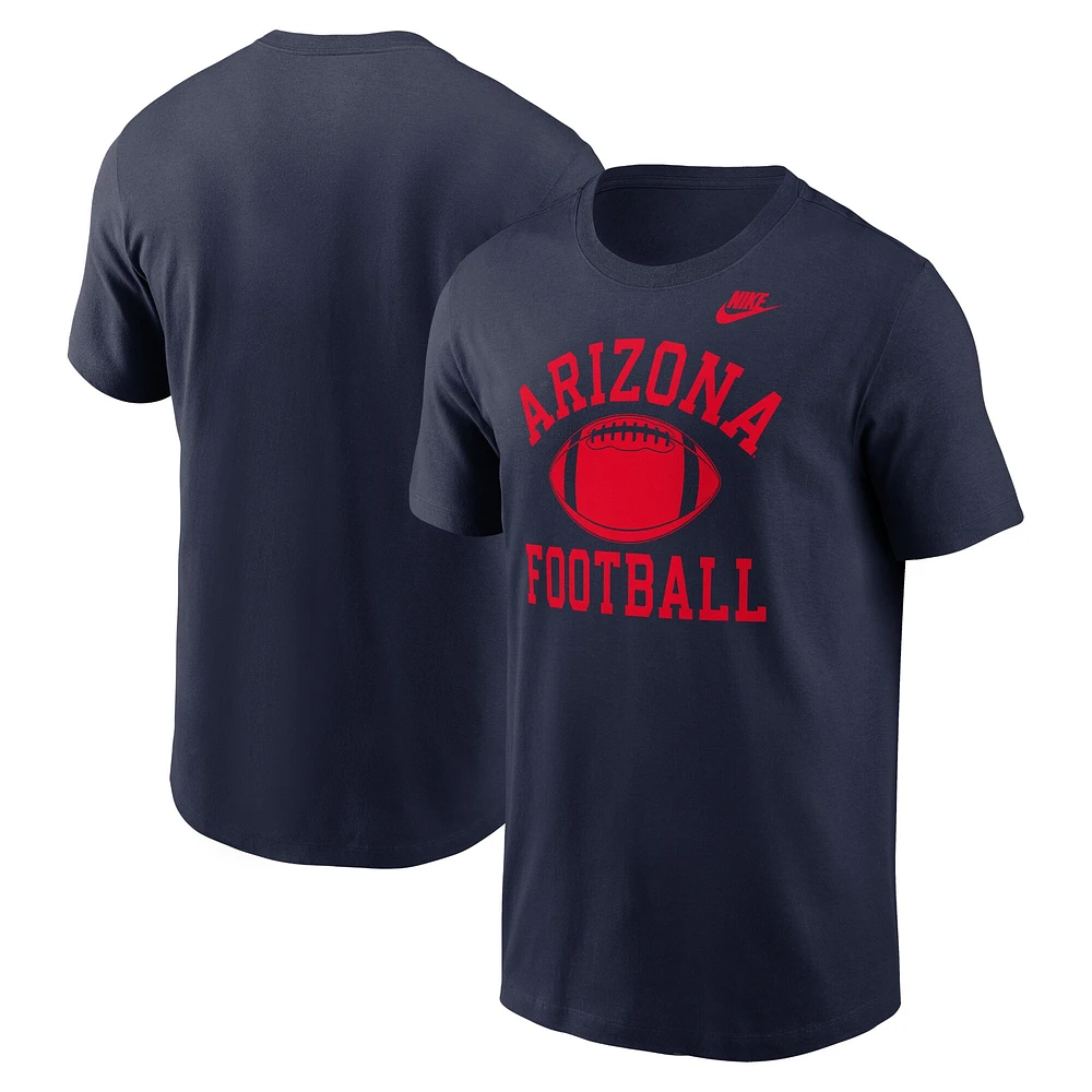 Men's Nike Navy Arizona Wildcats Legacy Football Icon T-Shirt