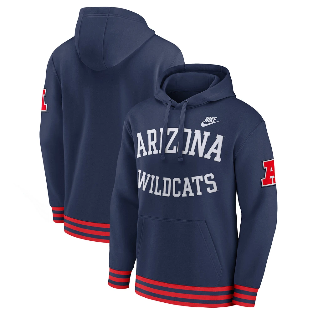 Sweat à capuche rétro Nike bleu marine Arizona Wildcats Legacy pour homme