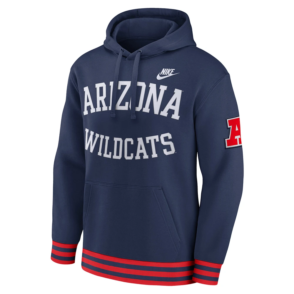 Sweat à capuche rétro Nike bleu marine Arizona Wildcats Legacy pour homme