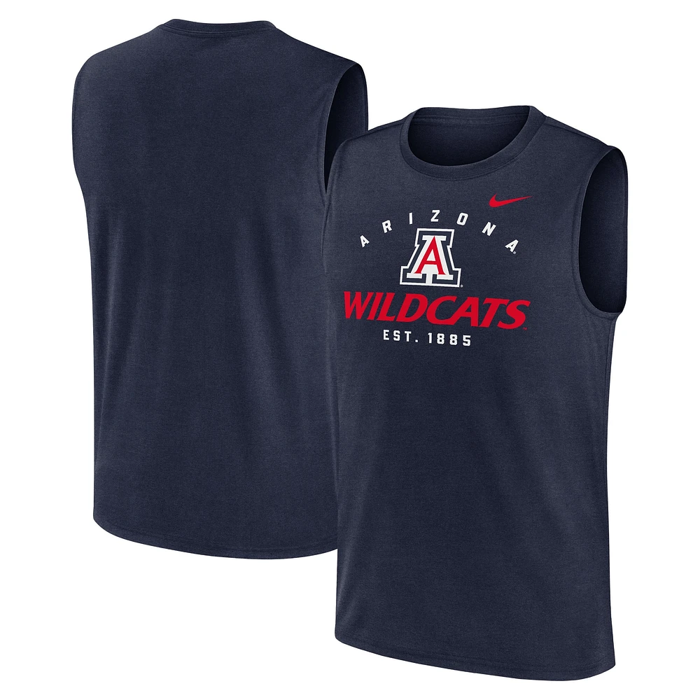 Men's Nike Navy Arizona Wildcats Primetime Legend Lock Up Performance Muscle Tank Top