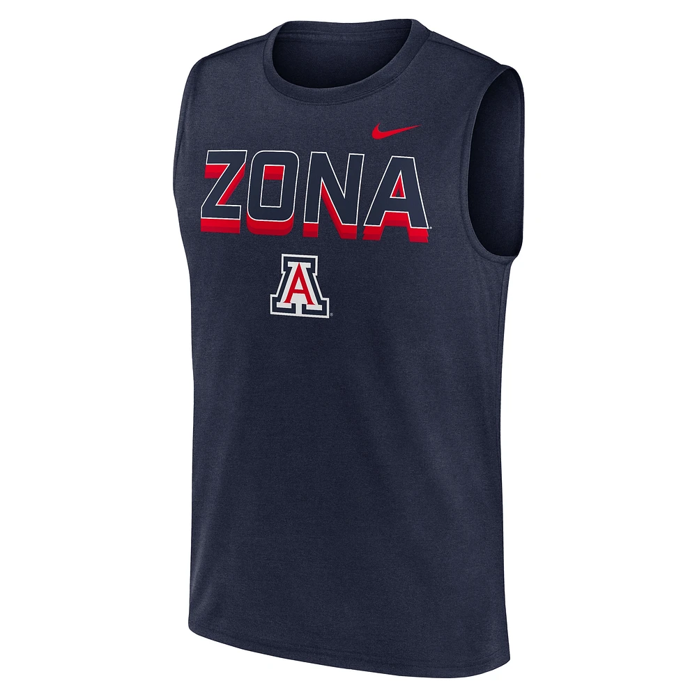 Men's Nike Navy Arizona Wildcats Primetime Tricode Legend Performance Tank Top