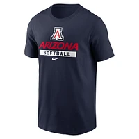 T-shirt de softball Nike pour hommes, bleu marine, Arizona Wildcats,